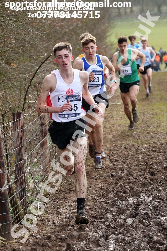 Mens under-20s, 2020 British Athletics Inter Counties Cross Country Champs., Prestwold Hall, Loughborough. Photo: David T. Hewitson/Sports for All Pics